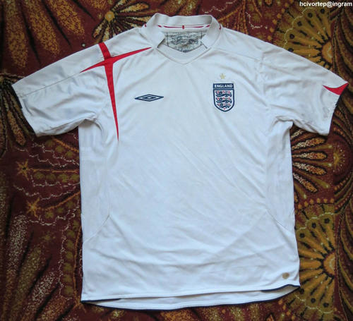 Camiseta Inglaterra Primera Equipación 2005-2007 Personalizados
